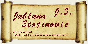 Jablana Stojinović vizit kartica